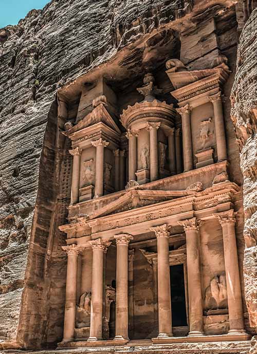 Petra archaeological site in Jordan