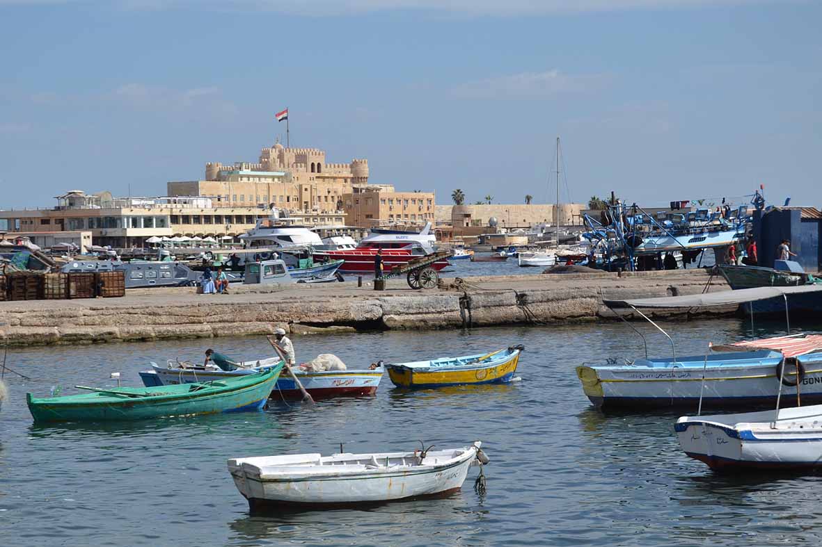 The Citadel of Qaitbay fortress in Alexandria Egypt