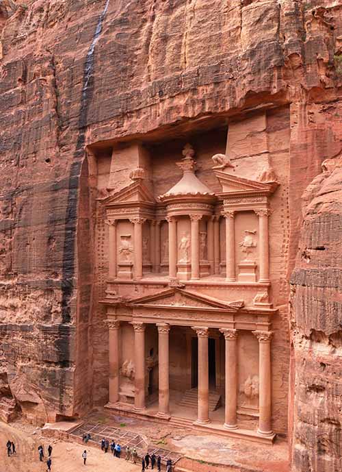 Treasury at petra archaeological site
